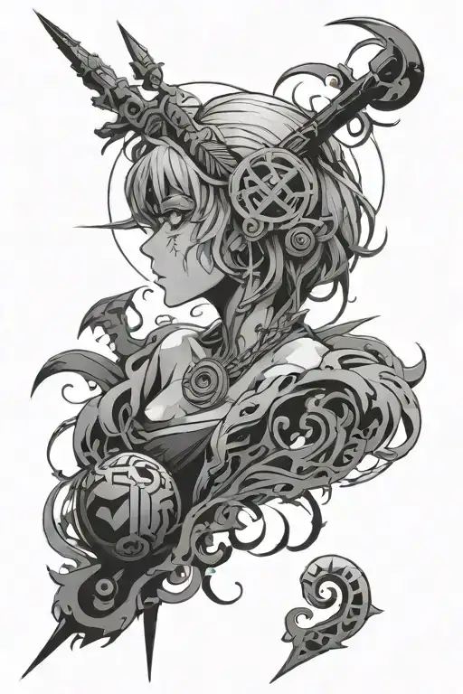 anime symbols tattoo design idea