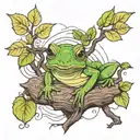 Harry Potter and a tree frog  tattoo design idea