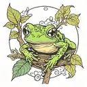 Harry Potter and a tree frog  tattoo design idea