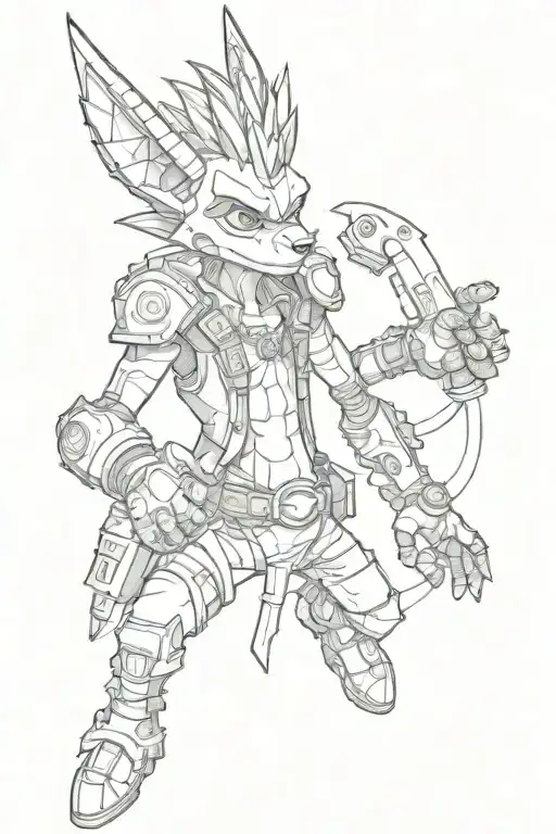 Borderlands, Spyro, Crash Bandicoot tattoo design idea