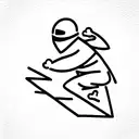 computer ninja tattoo design idea