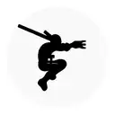 computer ninja tattoo design idea