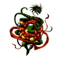 Shenron with Dragon Balls tattoo design idea