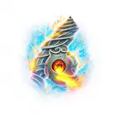 pillar of fire tattoo design idea