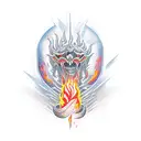 pillar of fire tattoo design idea