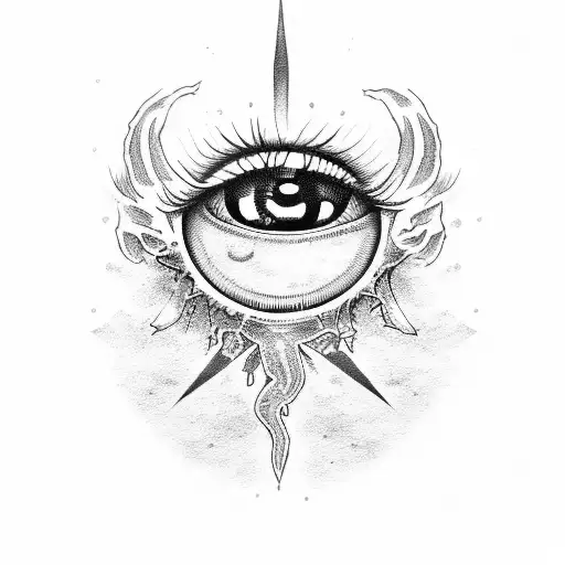 eye devil tattoo design idea