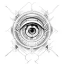 eye devil tattoo design idea