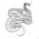 snake with ice cream  tattoo design idea