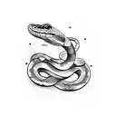 snake with ice cream  tattoo design idea
