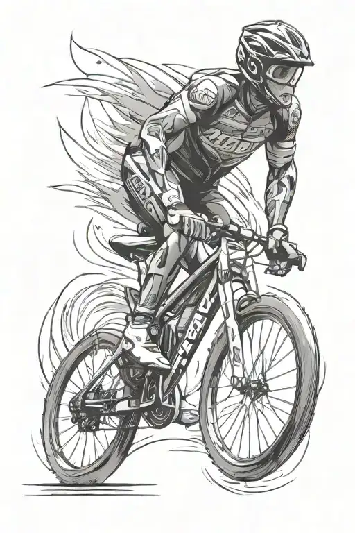 bike racing tattoo design idea