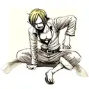 One piece Sanji scene manga  tattoo design idea