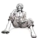 One piece Sanji scene manga  tattoo design idea