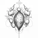 danity, feminine, peas, carrots and potatoes, besties tattoo design idea