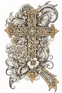 proverbs 3: 5 6 cross made tattoo design idea