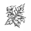 bay leaf tattoo design idea