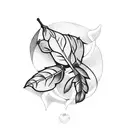 bay leaf tattoo design idea