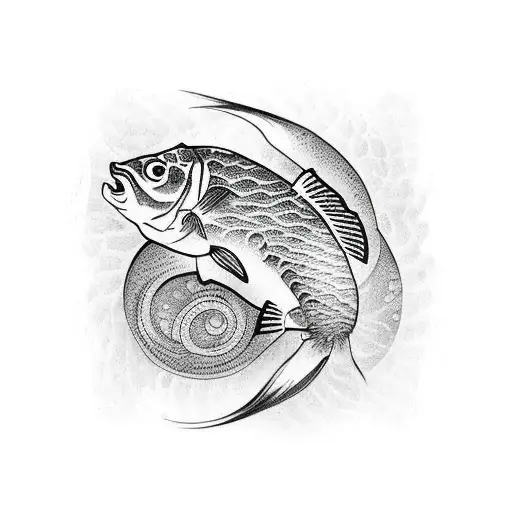 Fish scale tattoo design idea