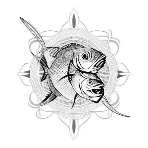 Fish scale tattoo design idea