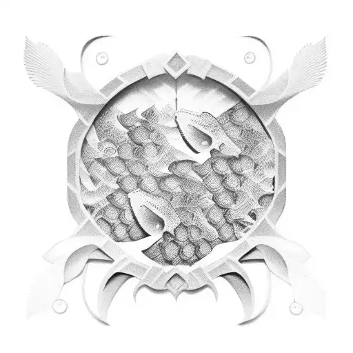 Fish scale polynesian design tattoo design idea