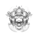 three monkeys tattoo design idea