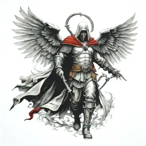 azrael, openness to truth, battlefield tattoo design idea