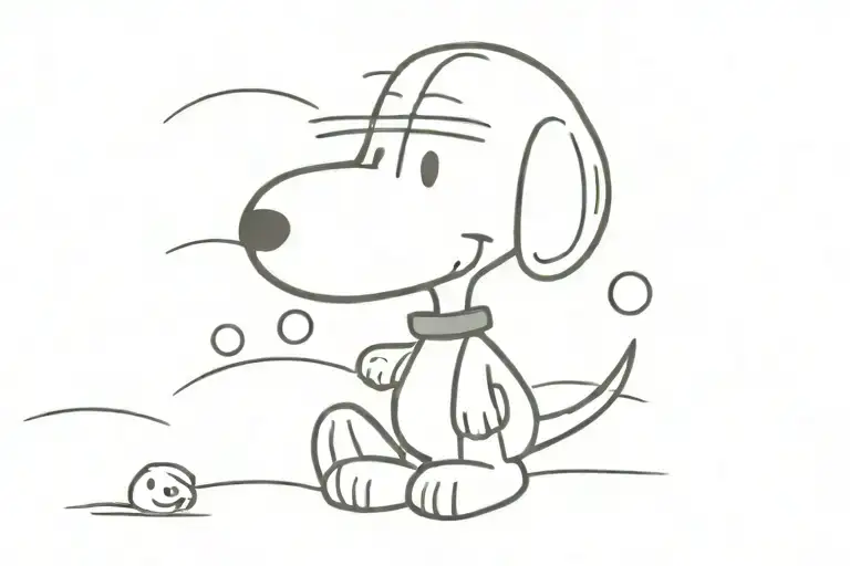 Snoopy tattoo design idea