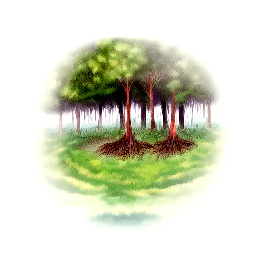 Forest tattoo design idea