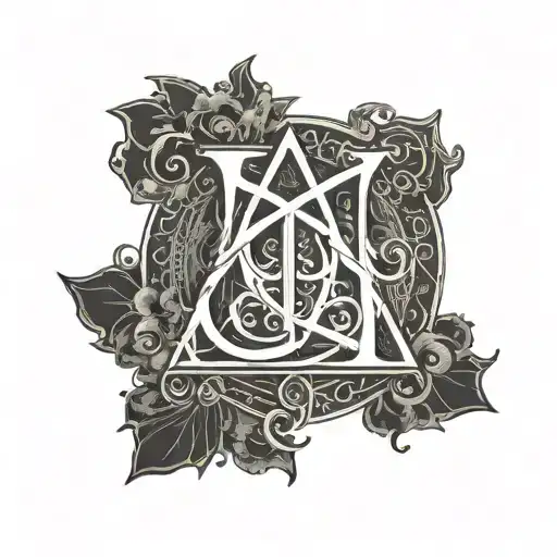 alpha omega logo tattoo design idea