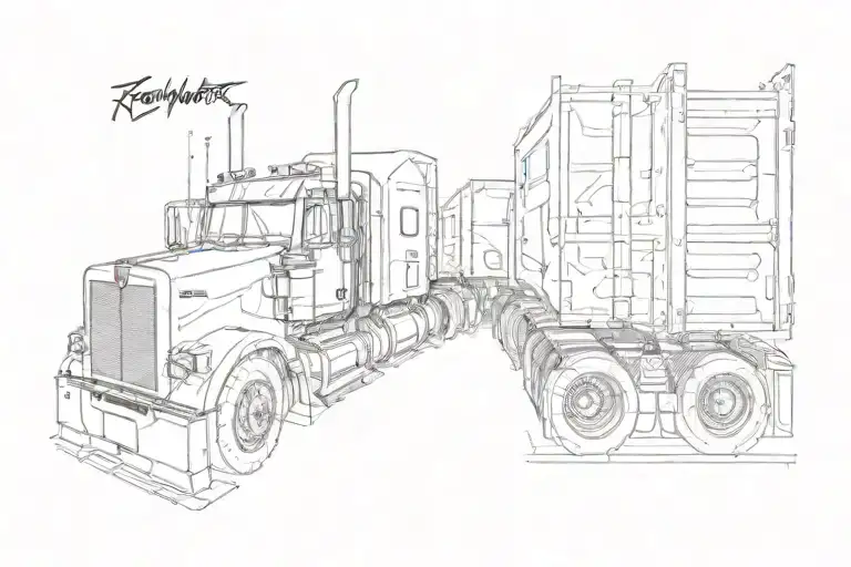 kenworth t909 tattoo design idea