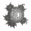 alpha omega logo tattoo design idea