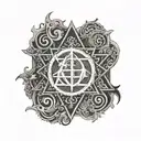 alpha omega logo tattoo design idea