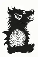 nz boar head side profile  tattoo design idea