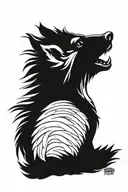 nz boar head side profile  tattoo design idea