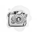 Film camera with psychedelic patterns tattoo design idea