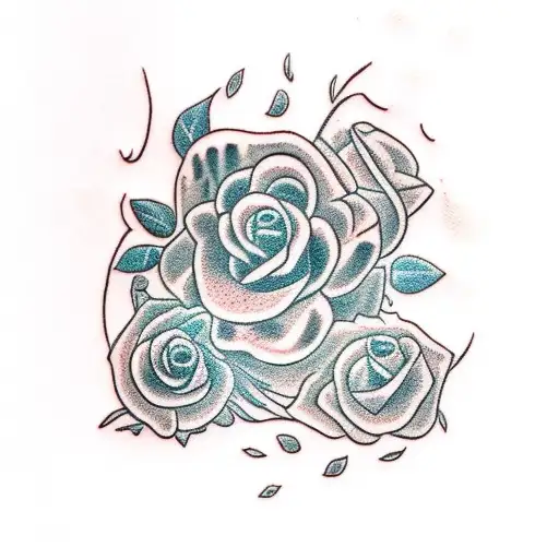 ania loss grief flower overcome cat  tattoo design idea