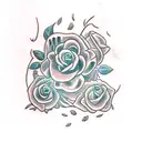 ania loss grief flower overcome cat  tattoo design idea