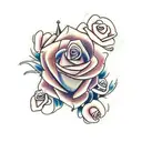 ania loss grief flower overcome cat  tattoo design idea