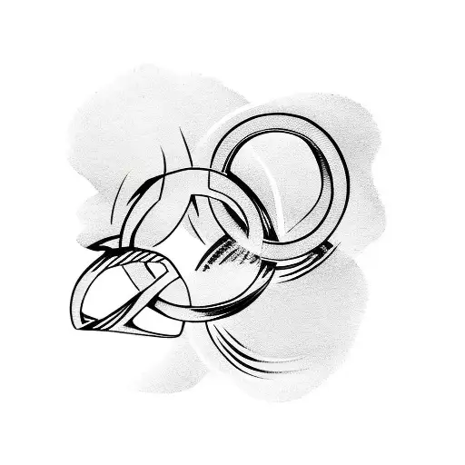 Olympic weightlifter outline with Olympic rings  tattoo design idea