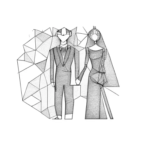 husband and wife tattoo design idea