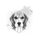 beagle tattoo design idea