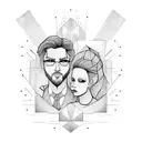 husband and wife tattoo design idea