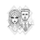husband and wife tattoo design idea