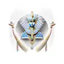 egyptian pharaoh, hieroglyphs tattoo design idea