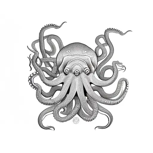 octopus holding a crab tattoo design idea