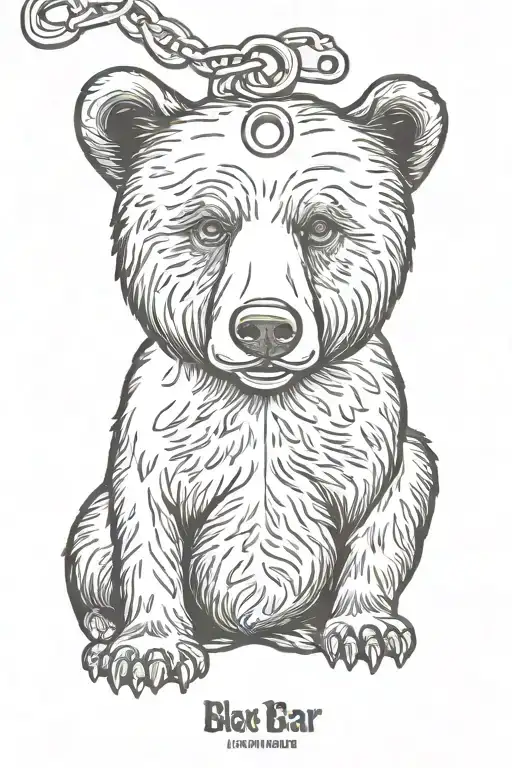 black bear Roman's 8:28 dog tags tattoo design idea