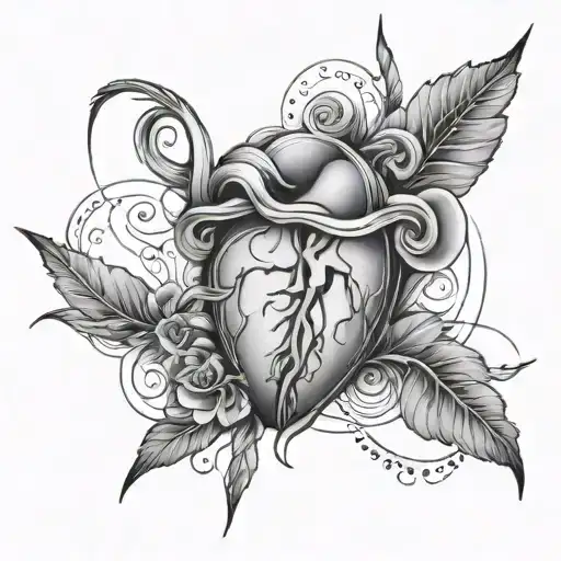  karter with heartbeat line tattoo design idea