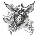  karter with heartbeat line tattoo design idea