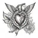  karter with heartbeat line tattoo design idea