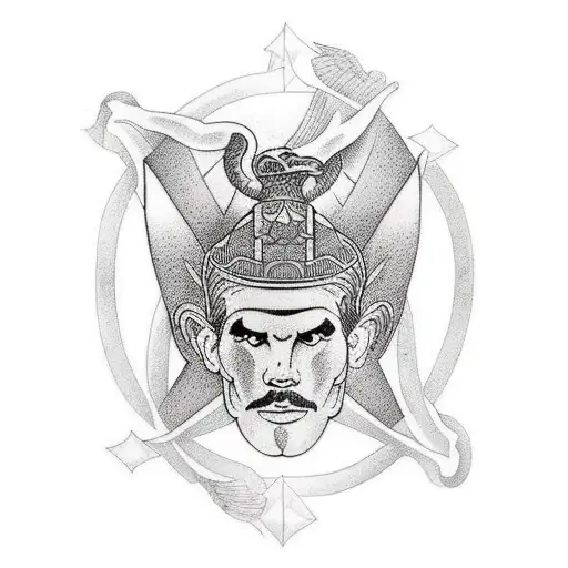Sleeve with a combination of Greek, Scandinavian and Egyptian mythology  tattoo design idea