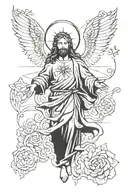 Jesus st Michael st patrick star tattoo design idea